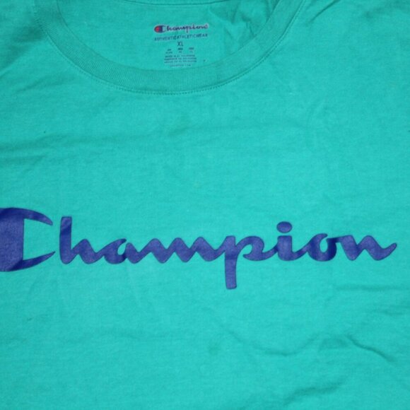Champion Women Green Tee Shirt Authentic Athleticwear Casual Size XL - Picture 3 of 9